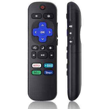 Imagem de Substituição de controle remoto universal para Roku TV todos os modelos, compatível com Smart TVs TCL/Hisense/Sharp/Philips/Onn/Element/Insígnia/JVC/RCA R0KU (não para RokuStick, Box e Players)