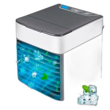 Imagem de Mini Ar Condicionado Usb Portátil Ventilador E Luz Led - Bivolt
