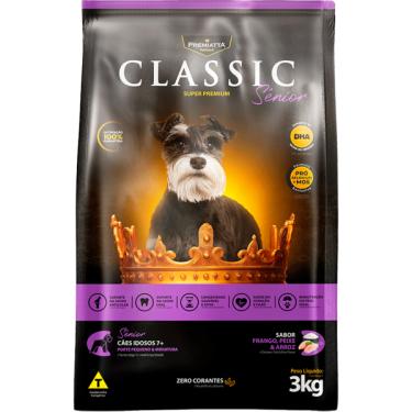 Imagem de Ração Premiatta Classic Frango e Arroz para Cães Sênior de Raça Mini e Pequena - 3 Kg