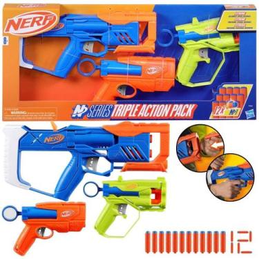 Imagem de Lançador de Dardos Nerf N Series Triple Action 12 Dardos - Hasbro