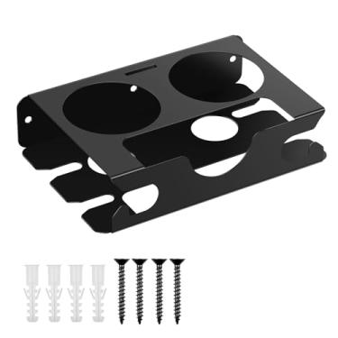 Imagem de QENWKXZ Rack de armazenamento de garrafa de spray com suporte de rebarbadora, suporte de parede de garagem, suporte de esmerilhadeira angular, 1 suporte de polidor de slot e 2 organizadores de lata de