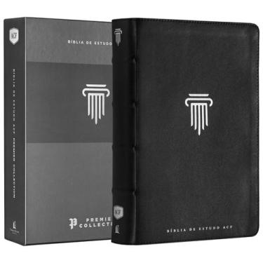 Imagem de Livro - Bíblia de Estudo ACF, Couro legítimo preto, Leitura Perfeita, 