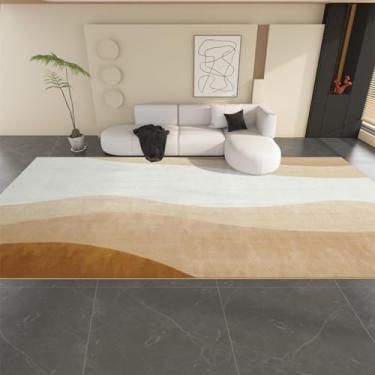 Imagem de Tapetes de luxo para sala de estar, macios e fofos, abstratos, para áreas grandes, grossos, para decoração de quarto, carpete de pelúcia para casa (200x250 cm/C)