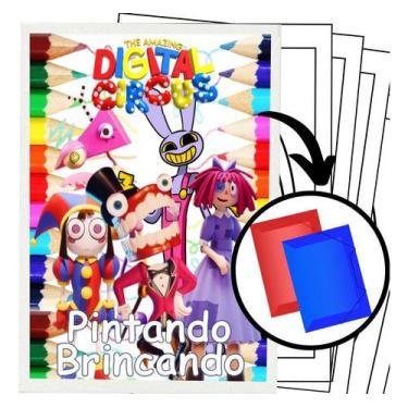 Imagem de 100 Desenhos Digital Circus Para Colorir E Pintar 100 Folhas Avulsas A