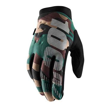 Imagem de Luvas de motocicleta masculinas 100% Brisker Off-Road – Camuflagem/Preto/Pequeno