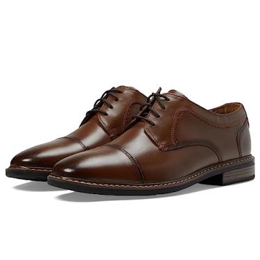 Imagem de Nunn Bush Hayden Sapato Oxford masculino casual de couro com cadarço, Conhaque, 39