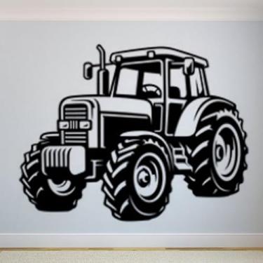 Imagem de Adesivos de parede de trator, pôsteres de parede de motocicleta de quatro rodas, decalques de arte de carro grande, murais decorativos para quarto das crianças 118 x 104 cm