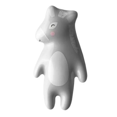 Imagem de CXYFQUUK Puxadores de gaveta de cerâmica com desenho animado puxador de porta de móveis 2 peças (cavalo)