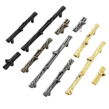 Imagem de CXYFQUUK Puxadores de porta de móveis de liga de zinco puxadores de gaveta de armário para quarto de armário puxadores de porta 2 peças (puxador prata antigo)