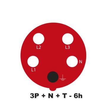 Imagem de Tomada de Acoplamento Industrial 3P N T 63 A 380-415 Vca 6 H Tramontina