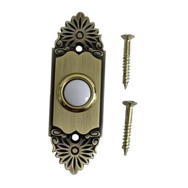 Imagem de Fenteer Botão de campainha iluminado para montagem na parede, artístico, resistente, fácil instalação, interruptor de campainha para hotel, residencial