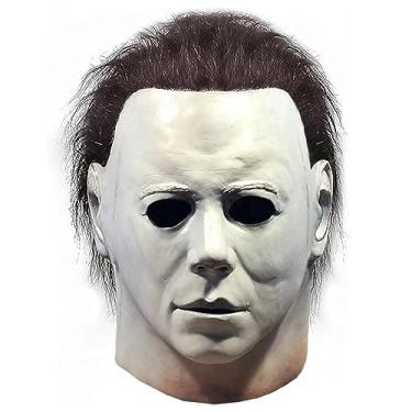 Imagem de GTETKDE Máscara de Halloween Michael Myers 2025 Halloween Horror Cosplay Máscara de Cicatriz Branca 1P