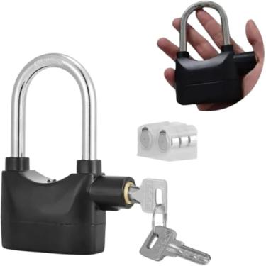 Imagem de Cadeado Antifurto com Alarme Sonoro – Sirene 110dB – Segurança Reforçada para Bicicletas, Motos, e Portões