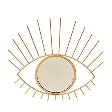 Imagem de Espelho olho dourado preto Moldura quarto,sala,mesa maquiagem