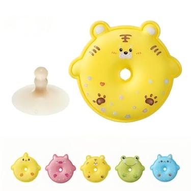 Imagem de Esponja de banho esponja de banho bola de banho com uma ventosa, amarela