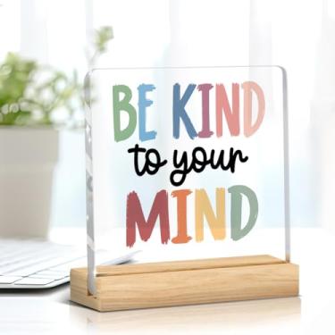 Imagem de Presentes de conscientização sobre saúde mental terapia doméstica escritório canto calmo decorações de mesa aconselhamento autoaperfeiçoamento afirmações positivas conselheiro escolar psicologia