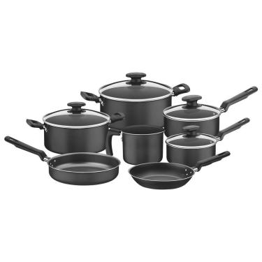 Imagem de Jogo De Panelas Loreto Revestimento Interno E Externo Antiaderente Starflon Grafite 7 Pçs