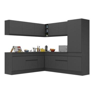 Imagem de Armário De Cozinha Completa De Canto Com Rodapé Veneza Multimóveis V21