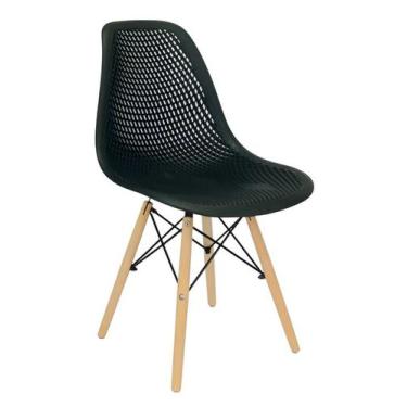 Imagem de Cadeira Eames Design Colméia Eloisa Preta - Universal Mix