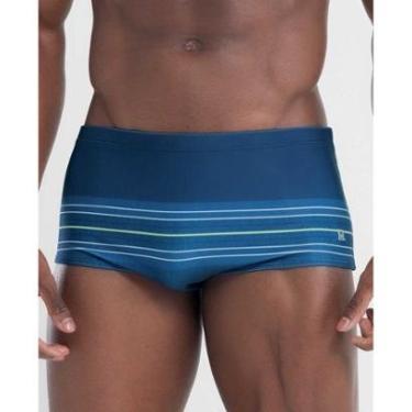 Imagem de Sunga Sungão Listrado Com Forro Interno E Secagem Rapida-Masculino