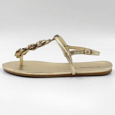 Imagem de Sandália Bottero Rasteira Casual Metalizada Feminina-Feminino