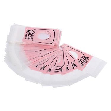 Imagem de ZJchao Goodie Sacos, 100pcs por Pacote Adorável Plástico Doces Biscuit Cookies Presente Embalagem Saco Fontes Do Partido Doces De Biscoito Com 3.9x2.8 Polegada para Padaria (7 * 10+3 rosa)