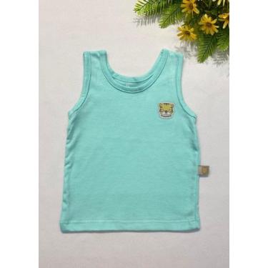 Imagem de Camiseta bordada kika baby masculino, Verde piscina, G