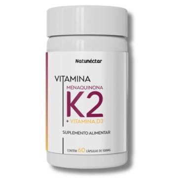 Imagem de Vitamina D3+ K2-MK7 Concentrada 60 Cps Natunéctar Suporte Imunológico, Sistema cardiovascular, Saúde Músculos e Ossos Vitamina D3 2.000ui K2 Mk7 149mcg Por Capsula Natunéctar menaquinona 7 Vitamina D3 K2MK7