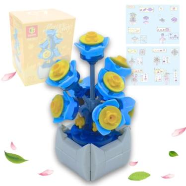 Imagem de Conjunto de Blocos de Montar Flor Decorativa 105 Peças – Brinquedo Educativo de Construção Criativa com Peças Compatíveis, Design Floral e Cores Vibrantes (Little Ball Rose)
