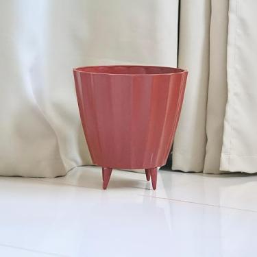 Imagem de Vaso de Planta Decoração Casa Sala Bojo Cacau com Pé Injetado 23x27 Luxo Polido Liso (Chocolate)