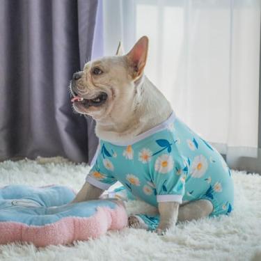 Imagem de Pijama de cachorro com estampa fofa para cães pequenos e médios e gatos, macacão macio, roupa para cachorrinhos LCC1135-03XS