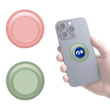 Imagem de Pacote com 2 adesivos de medalhão de princesa para iPhone, Android e mais - acessório de telefone Princess Cruise, serve para medalhão 2025 (rosa e verde abacate)