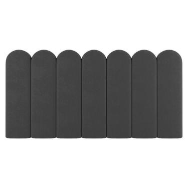 Imagem de Painel Cabeceira Cama Box Solteiro Lana 90cm Linho Cinza - Abmaza