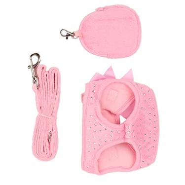 Imagem de Yctze Conjunto Bonito de Arnês e Trela para Cães Com Laço e, Colete Respirável Ajustável para Animais de Estimação, Corda de Tração Segura para Cães e Gatos Pequenos (XS)