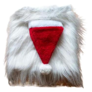 Imagem de Stgfyxgs Gorro de Papai Noel para Cachorro, de Pelúcia, Quentinho E Fofo, para Cães E Gatos, Natal, White L