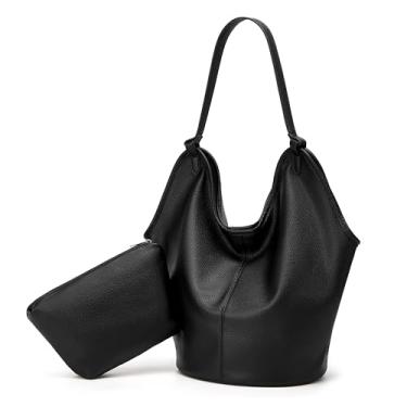 Imagem de Bolsa feminina Hobo de camurça despojada bolsa de camurça moderna bolsa de ombro de grande capacidade bolsa retrô 2025, B Preto, One Size, C-xx-t01-b preta