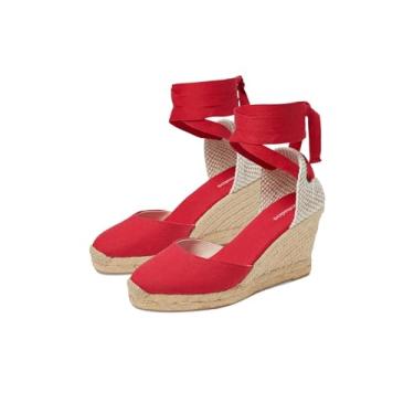Imagem de Soludos Sandália feminina Marseille Wedge Espadrille, Vermelho flamenco, 34