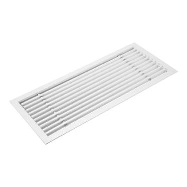 Imagem de PATIKIL Grade de ventilação de ar de barra linear de 50 x 20 cm, 1 peça de alumínio removível com tampa de ventilação para teto, fornecimento e retorno de ar HVAC de parede lateral, branco
