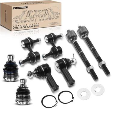 Imagem de A-Premium Conjunto de 8, junta esférica inferior frontal, extremidade interna e externa, link da barra oscilante traseira, compatível com Chrysler 2001-2005 Sebring & Dodge 2001-2005 Stratus