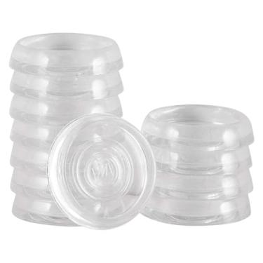 Imagem de SoftTouch Copos redondos para móveis de 3,5 cm para carpete ou pisos duros duráveis, pacote com 12, transparente, 12 unidades (pacote com 1)