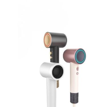 Imagem de Mini Secador de Cabelo Portátil com 1,52 Bilhão de Íons - Tecnologia NTC, Bocal Magnético e Design Compacto(Rosa 127V)