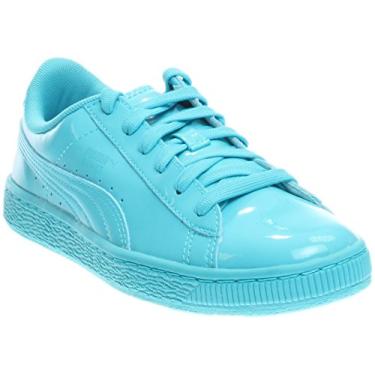 Imagem de Tênis PUMA Basket Classic Patent PS, Blue Atoll/Blue Atoll, 7 Big Kid