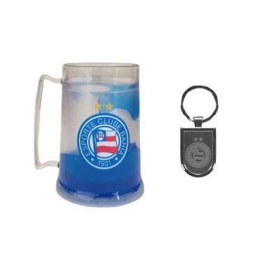 Imagem de Kit Bahia Oficial Caneca Gel Congelante + Chaveiro-Unissex