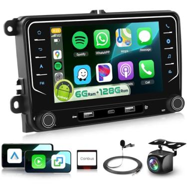 Imagem de Rádio automotivo WiFi 6G + 128G 5G para VW Golf 5 6 Passat Jetta Caddy EOS T5 Tiguan Touran Polo, com DSP/32 EQ Wireless Carplay e Android Auto, Sellrich 17.8 cm 1280P IPS Touchscreen Android Car