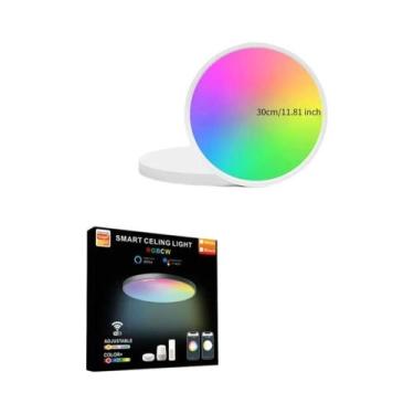 Imagem de Luminária De Teto LED Inteligente WiFi 24W RGBCW Lustre 220V Para Quar