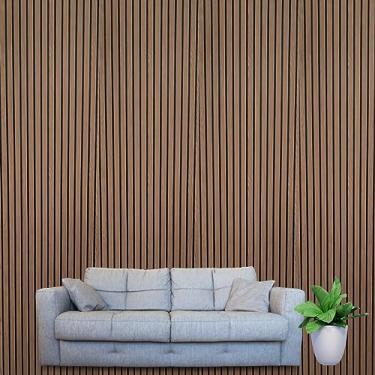 Imagem de Genérico Papel de Parede 3D 5 METROS X 45CM Auto Adesivo Colante RIPADO RIPA Painel Sala Quarto TV