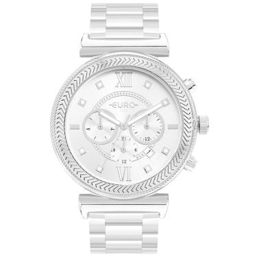 Imagem de Relógio Euro Feminino Big Case Prata - Eujp25ay/4k Relógio Euro Feminino Delux Prata - Eujp25ay/4k