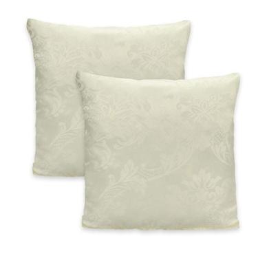 Imagem de Kit 2 Capas de Almofadas Luxo 40x40cm Jacquard Adamascado - Rafaloro E