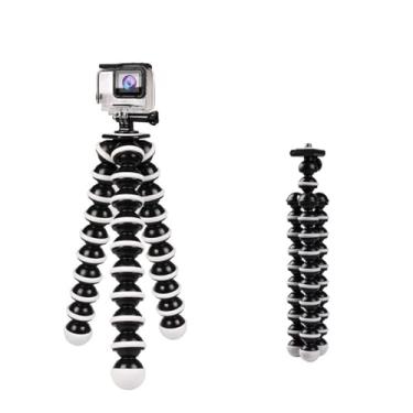 Imagem de Mini tripé portátil | altura ajustável, flexível | para smartphone, projetor de mesa, transmissão ao vivo e fotografia