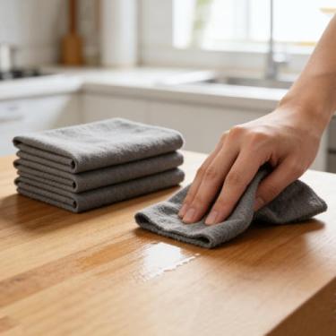 Imagem de 5 peças de panos mágicos de limpeza limpam vidros e espelhos sem deixar marcas d'água, fiapos, ferramenta essencial para uma limpeza perfeita